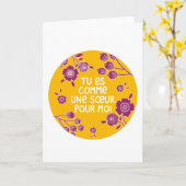 Tu es comme une soeur pour moi カード (黄色い花)