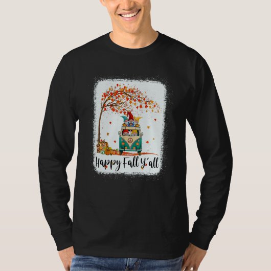 Tu Happy Fall Y'all Thanksgiving Gnome Costume Aut Tシャツ (正面)
