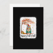 Tu Happy Fall Y'all Thanksgiving Gnome Lover Costu 招待状 (正面/裏面)