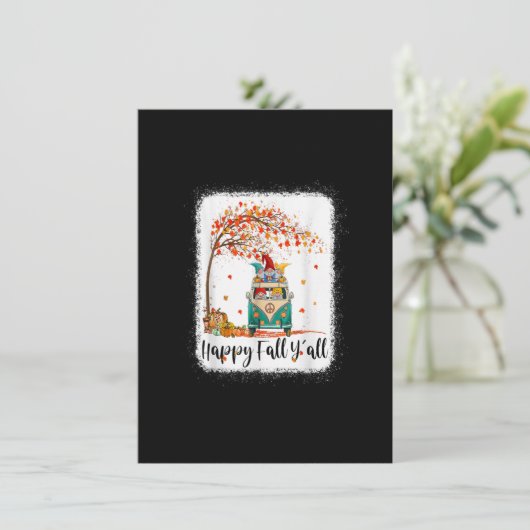 Tu Happy Fall Y'all Thanksgiving Gnome Lover Costu 招待状 (スタンド正面)
