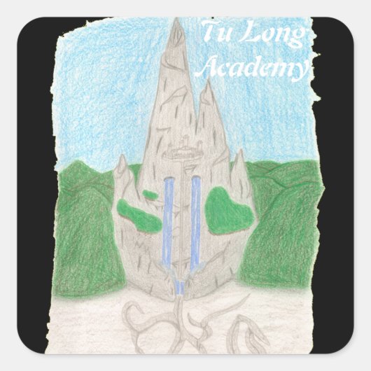 Tu Long Academy （名前は英語） スクエアシール (正面)