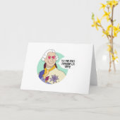"Tu me fais perdre la tête" dixit Louis XVI カード (黄色い花)