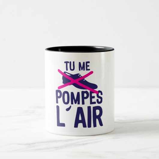 tu me pompes air chaussure expression citation ツートーンマグカップ (中央)
