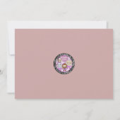 Tu Tuのかわいいベビーシャワーの招待猿の女の子TTC2 招待状 (裏面)