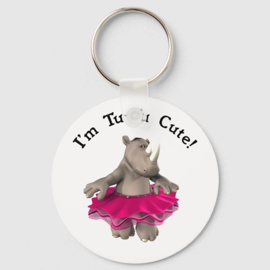 Tu-Tu Cute Rhino Keychain キーホルダー (正面)