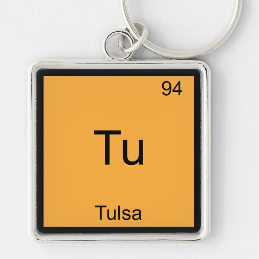 Tu - Tulsa City Chemistry ElementシンボルTシャツ キーホルダー (正面)