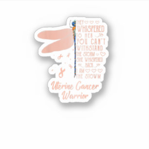Tu Uterine Cancer Awareness Dragonfly Ribbon Costu シール
