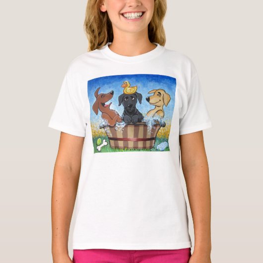 Tub Shirtに付属の3つの実習 Tシャツ (正面)