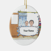 Tub Time - One Child with Mom セラミックオーナメント (右)