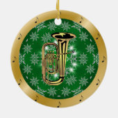 Tuba ～シルバー～グリーン～金ゴールド～クリスマス～ セラミックオーナメント (裏面)