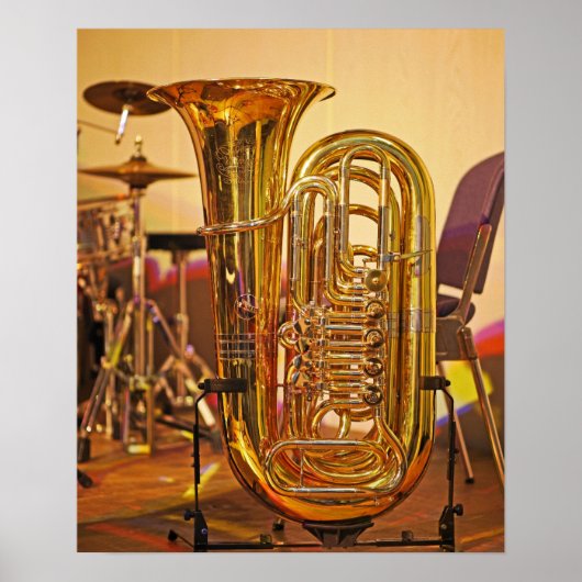 Tuba brass music instrument ポスター (正面)