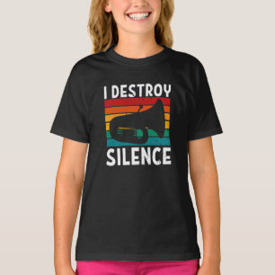 Tuba - I Destroy Silence Tuba Player Tシャツ