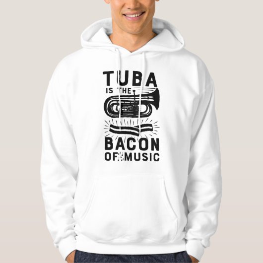 Tuba Is The Bacon of Music Marching Band Funny Cam パーカ (正面)