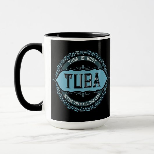 Tuba Music Note Circle Mug マグカップ (左)
