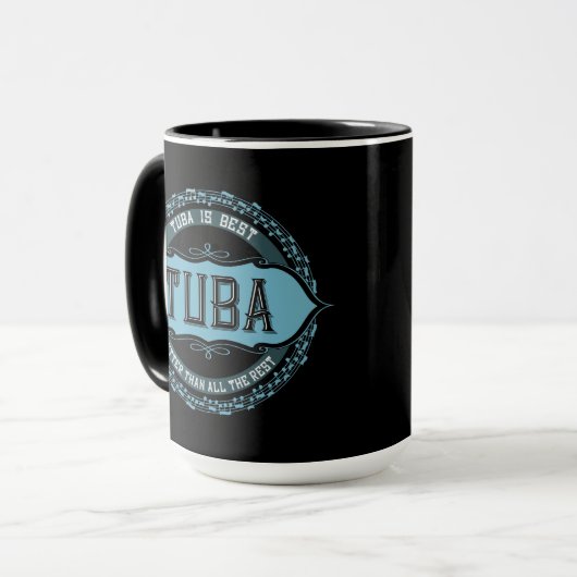 Tuba Music Note Circle Mug マグカップ (正面左)
