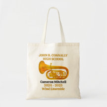 Tuba Player High School Band Gold Personalized