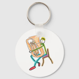 Tuba Playing Stickman キーホルダー
