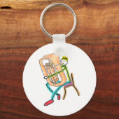 Tuba Playing Stickman キーホルダー (正面)