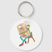 Tuba Playing Stickman キーホルダー (裏面)