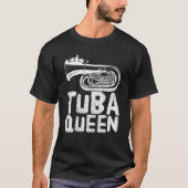 Tuba Queen Tuba Player Tシャツ (正面)