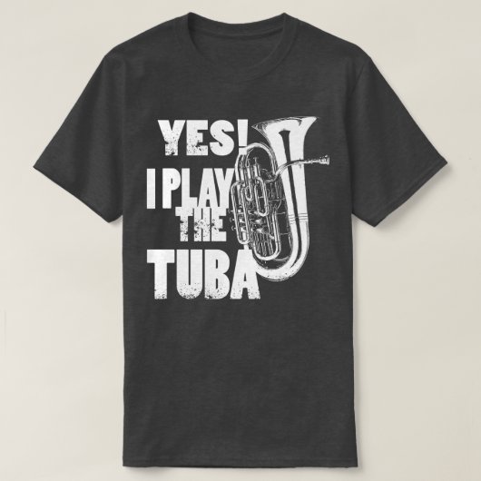 TubaBrass BandOrchestraJazzMusic Tシャツ (デザイン正面)