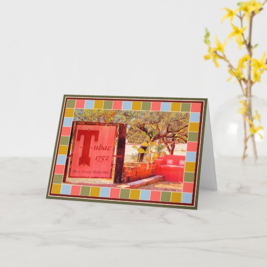 Tubacはモザイク挨拶状に角を付けます カード (黄色い花)