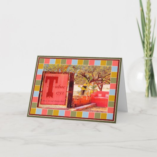 Tubacはモザイク挨拶状に角を付けます カード (正面)