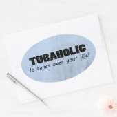 Tubaholic Life Ovalステッカー 楕円形シール (封筒)