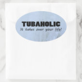 Tubaholic Life Ovalステッカー 楕円形シール (バッグ)
