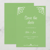 Tuberoseウェディングパーソナライズされたデイトカードを保存 セーブザデート (正面/裏面)