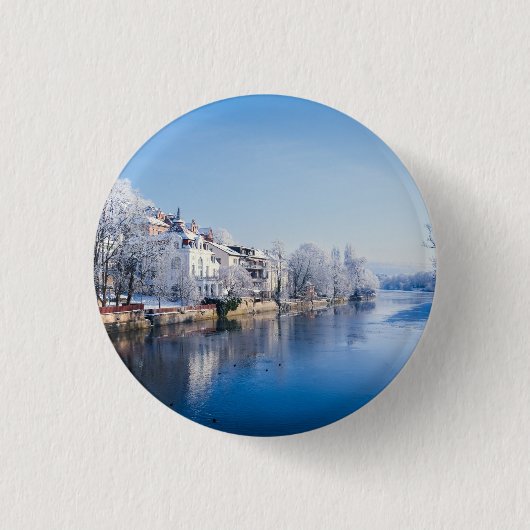 Tübingen, Germany after snowfall 缶バッジ (正面)