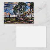 Tucapy by Sobeslavの近くに樺の木がある風景 ノートカード (正面/裏面)