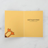 Tuckerトルコの菜食主義の感謝祭カード シーズンカード (内部)