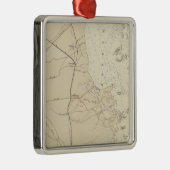 Tuckertonの図表の地図にセクションBarnegat湾を惰走させて下さい メタルオーナメント (右)