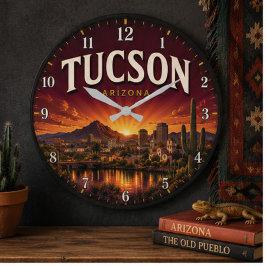 Tucson Arizona ラージ壁時計