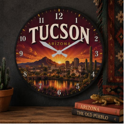 Tucson Arizona ラージ壁時計