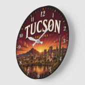 Tucson Arizona ラージ壁時計 (傾斜)