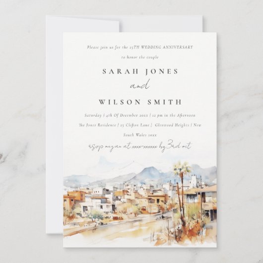 Tucson Arizona Landscape Wedding Anniversary 招待状 (正面)