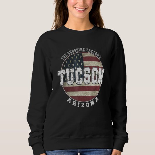 Tucson Arizona  Vintage American flag スウェットシャツ (正面)