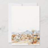 Tucson Arizona Watercolor Landscape Couples Shower 招待状 (裏面)