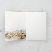 Tucson, Arizona Watercolor Landscape Wedding サンキューカード (内部)