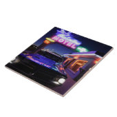 Tucumcari、ニューメキシコ、米国。 ルート66 タイル (側面)