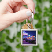 Tucumcari、ニューメキシコ、米国。 ルート66 2 キーホルダー (手)