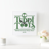 Tuddi Tootsバー&レストラン，シカゴ， IL スクエア壁時計 (ホーム)