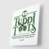 Tuddi Tootsバー&レストラン，シカゴ， IL スクエア壁時計 (傾斜)