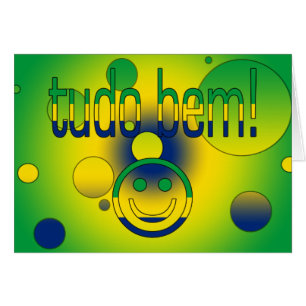 Tudo Bem! ブラジルの旗はポップアートを着色します