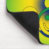 Tudo Bem! ブラジルの旗はポップアートを着色します マウスパッド (コーナー)