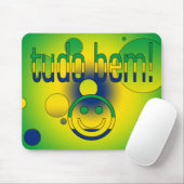 Tudo Bem! ブラジルの旗はポップアートを着色します マウスパッド (マウス)