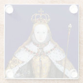 Tudorのエリザベス女王一世の即位 ガラスコースター (裏面)