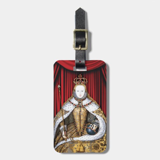 Tudorのエリザベス女王一世の即位 ラゲッジタグ (正面縦)